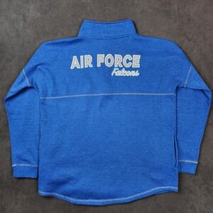Air Force Falcons Stadium Athletics Pullover Sweatshirt Womens XL Blue 1/4 Zip‎